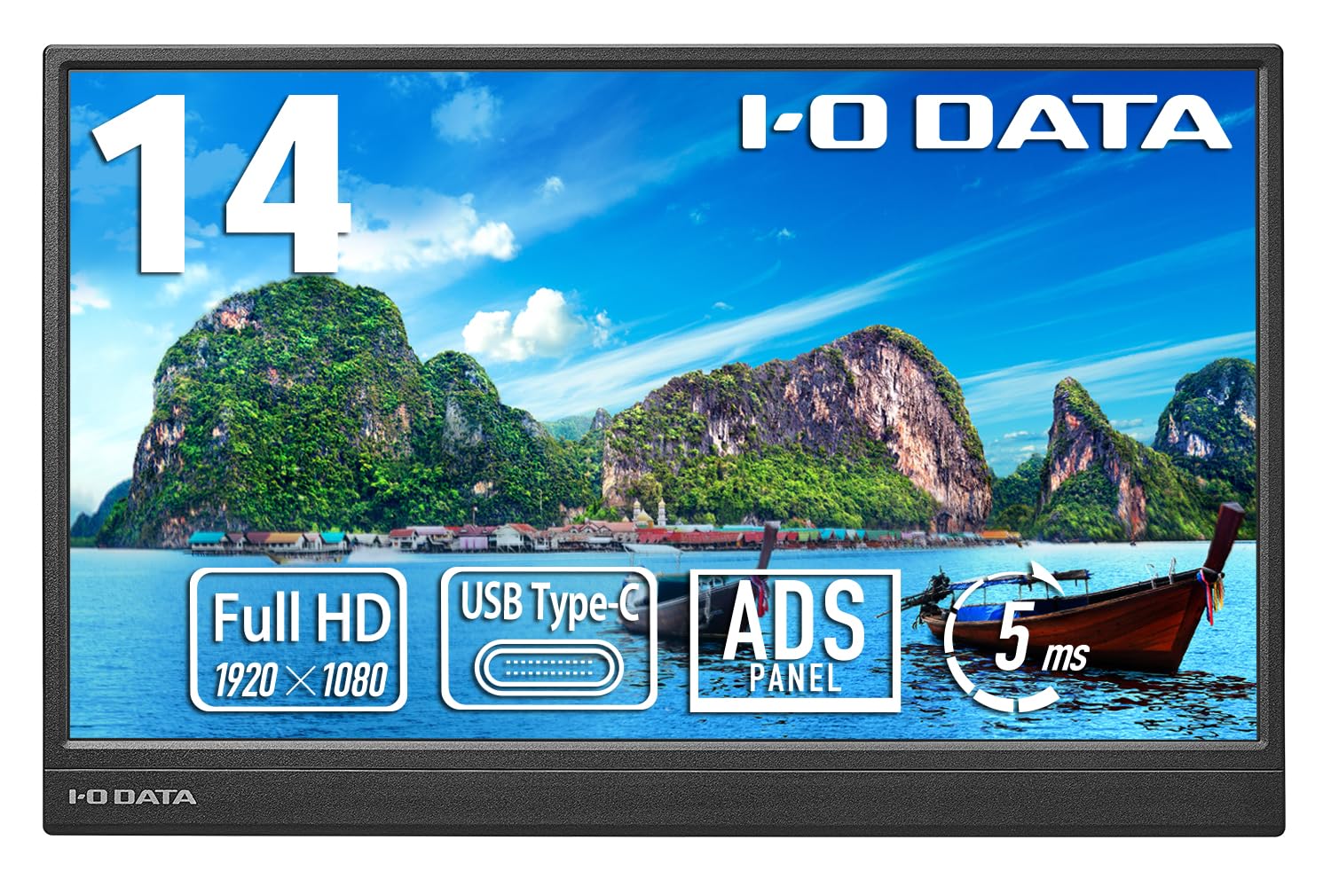 

DATA full HD compatible mobile display series I-O 14-inch LCD-YC141DX LCD-YC141DX чорний
