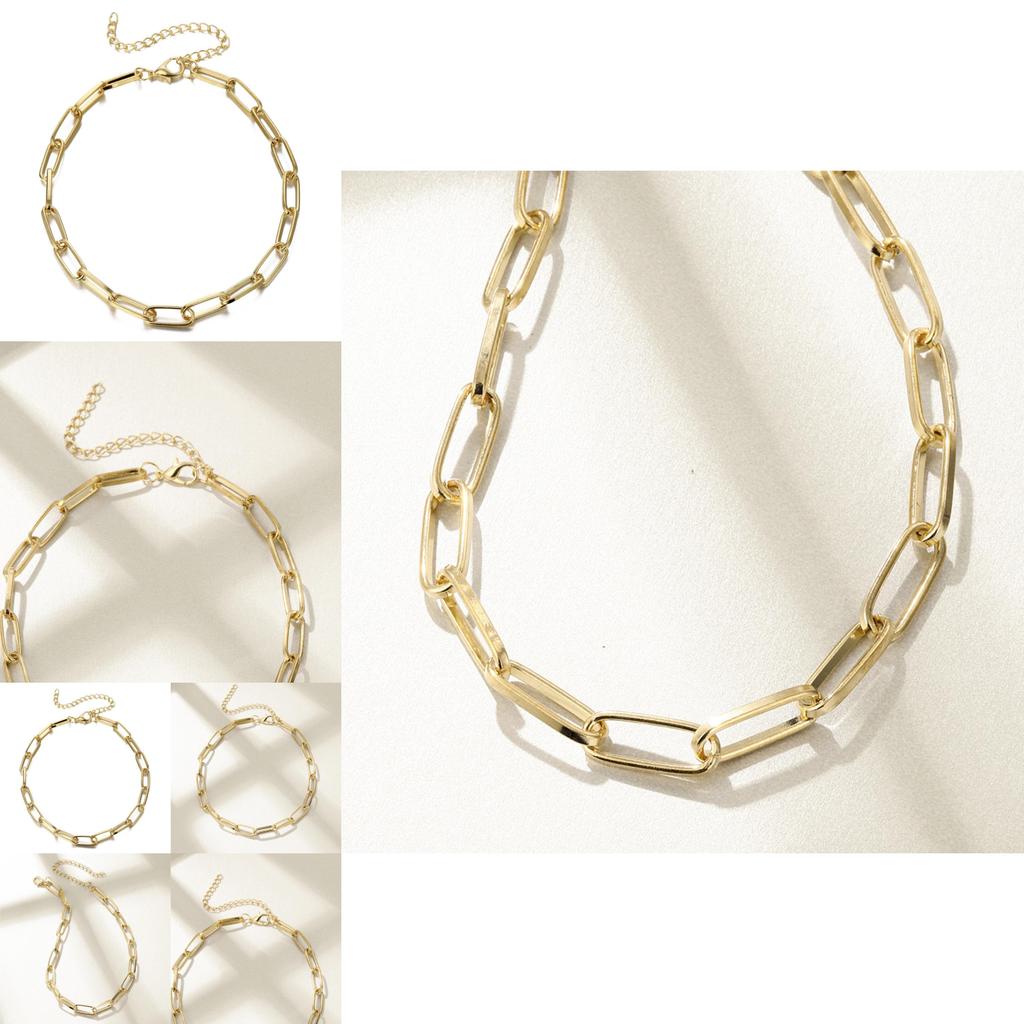 Unique Geometric Alloy Chain Necklace For Women Ideal For Gifts And Casual Wear