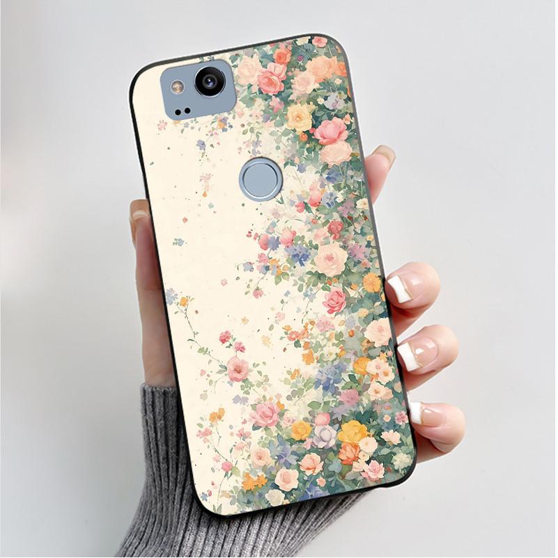 Pattern Case For Google Pixel 2 XL Pixel2 Funda Soft Silicone Shell For Google Pixel 1 XL Pixel1 Cover Cute Flower Casing Coque