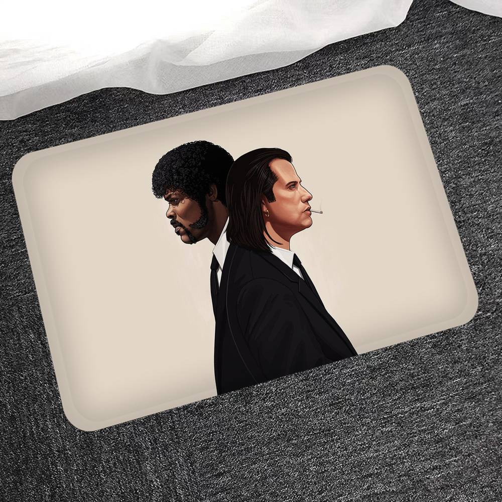 Humorous Pulp Fiction Room Mats Anti-slip Absorbent Long Strip Cushion Bedroom Mat Household Carpets