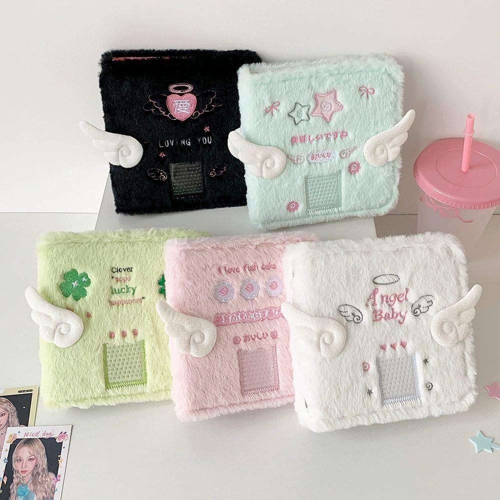 MINKYS A7 Square Fluffy Wings Photocards Collect Book Binder Notebook Cover Diary Agenda Planner Stationery