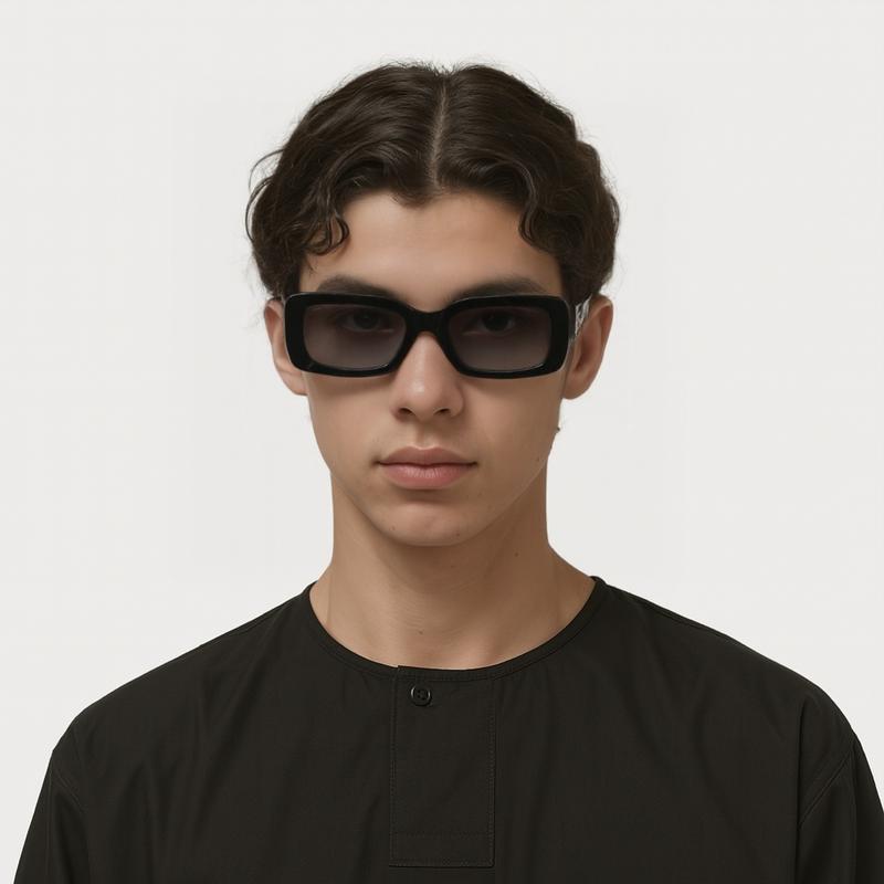 CHANEL temples decorated with letters, Asian version, rectangular, sunglasses, same style for men and women,