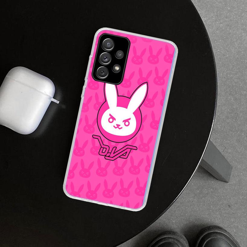 Game O-Overwatchs-DVA Phone Case Cover for Samsung Galaxy A12 A22 A32 A52 A72 A02S A51 A50S A31 A20S A10S Note 20 Ultra 10 Plus
