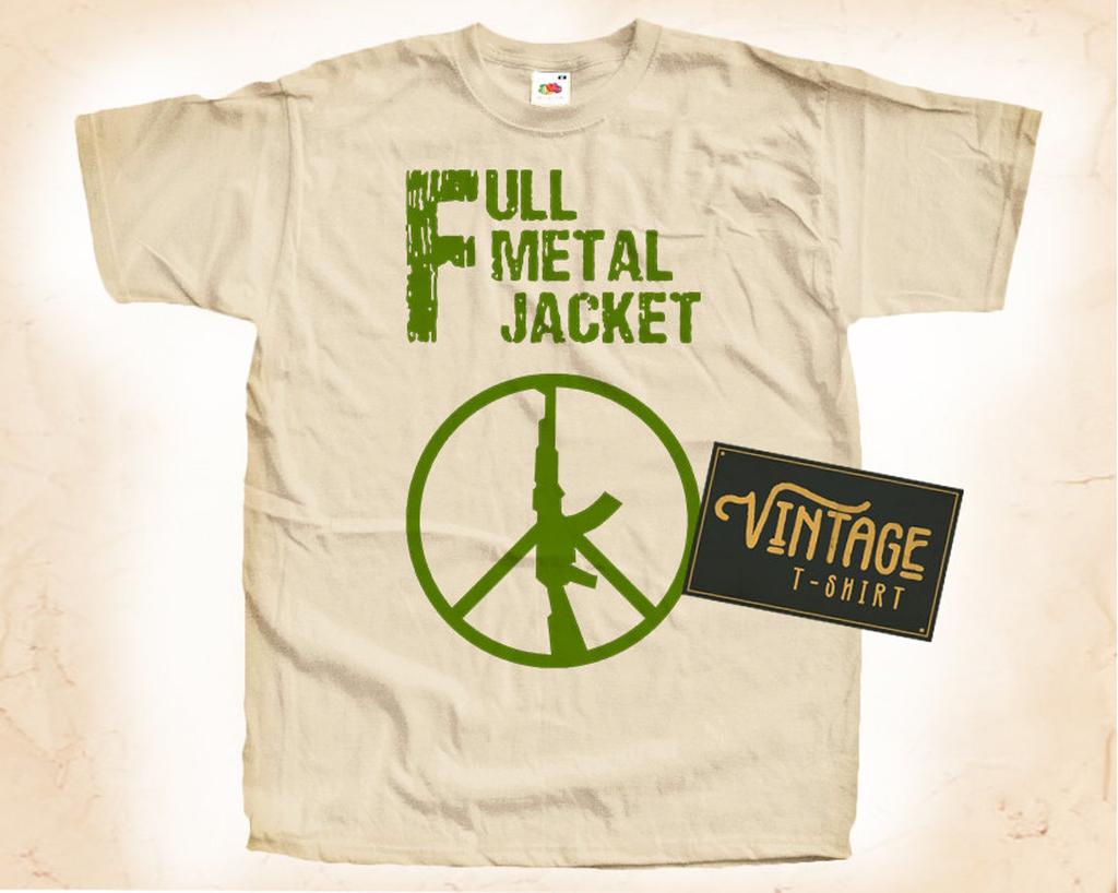 Full Metal Jacket V2 T-Shirt Vintage Natural color Men's T-Shirt DTG Digital Print SIZES S M L XL 2XL 3XL 4XL 5XL
