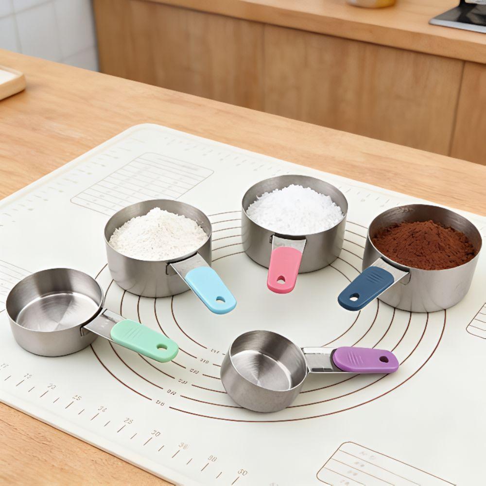 7 Piece/Set with Scale Stainless Steel Measuring Spoon Magnetic Handle Teaspoon Coffee Scoop  Grain