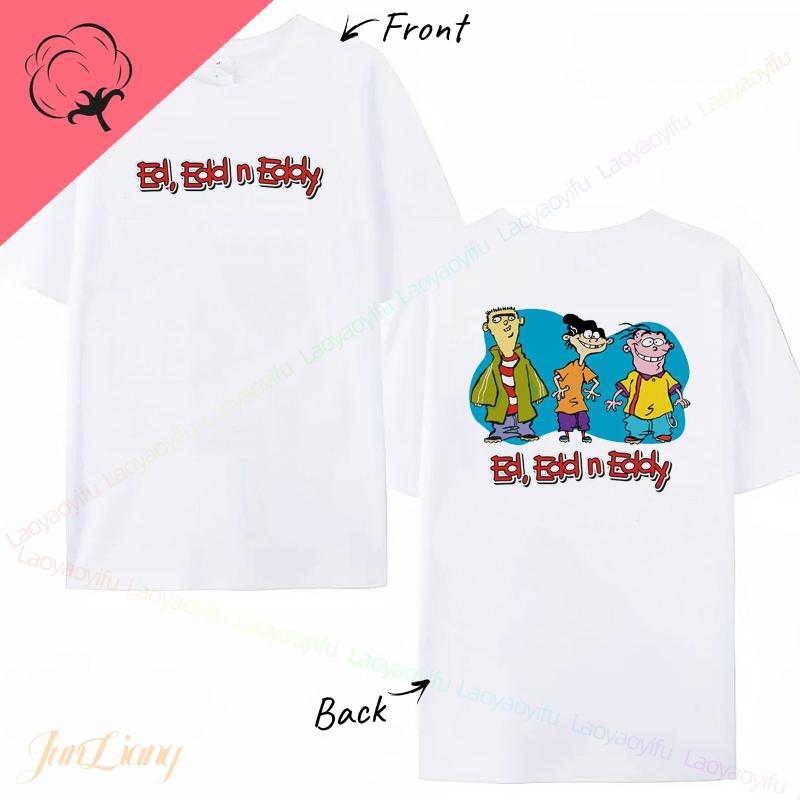 Ed Edd N Eddy Man Woman TShirt Cartoon Network TV Show Hip Hop Mens Tee Shirts Funny Tee Mens Tee Cotton Shirts