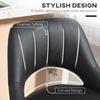 Set of Two Faux Leather Bar Stools - Black