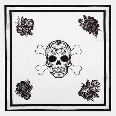 ROSE SKELETON SCARF BLACK