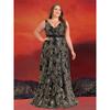 European and American Plus-Size Formal Dress, Deep V-Neck Sexy Long Dress, Slim-Fit Mermaid Bridesmaid Evening Gown
