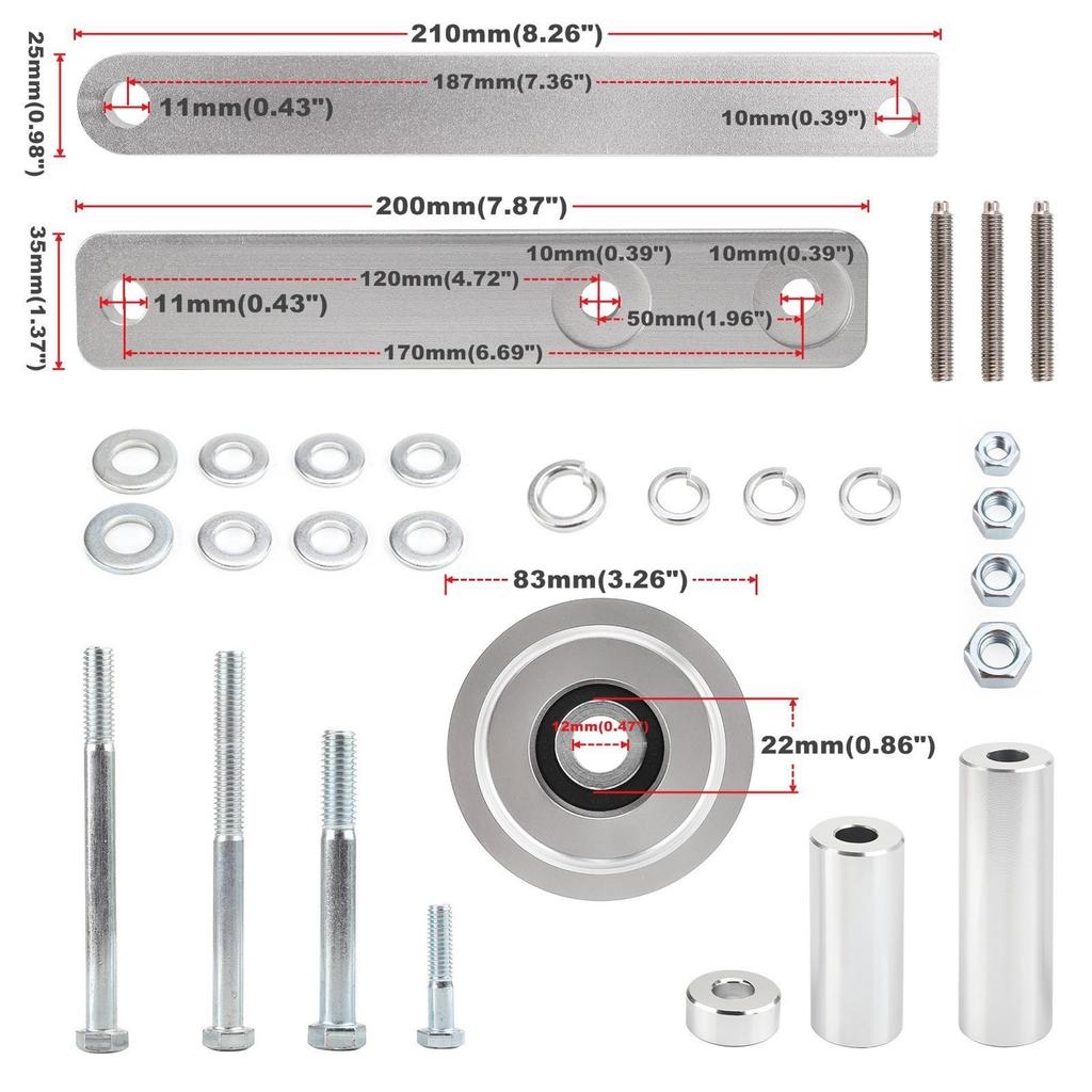 Aluminum Offroad Smog Pump Pulley Kit for 85-91 Corvette
