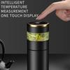 Portable New Stainless Steel Vacuum Cup Smart Temperature LED Display Tea Cup With Glass Partition Tea And Water Vacuum Bottle