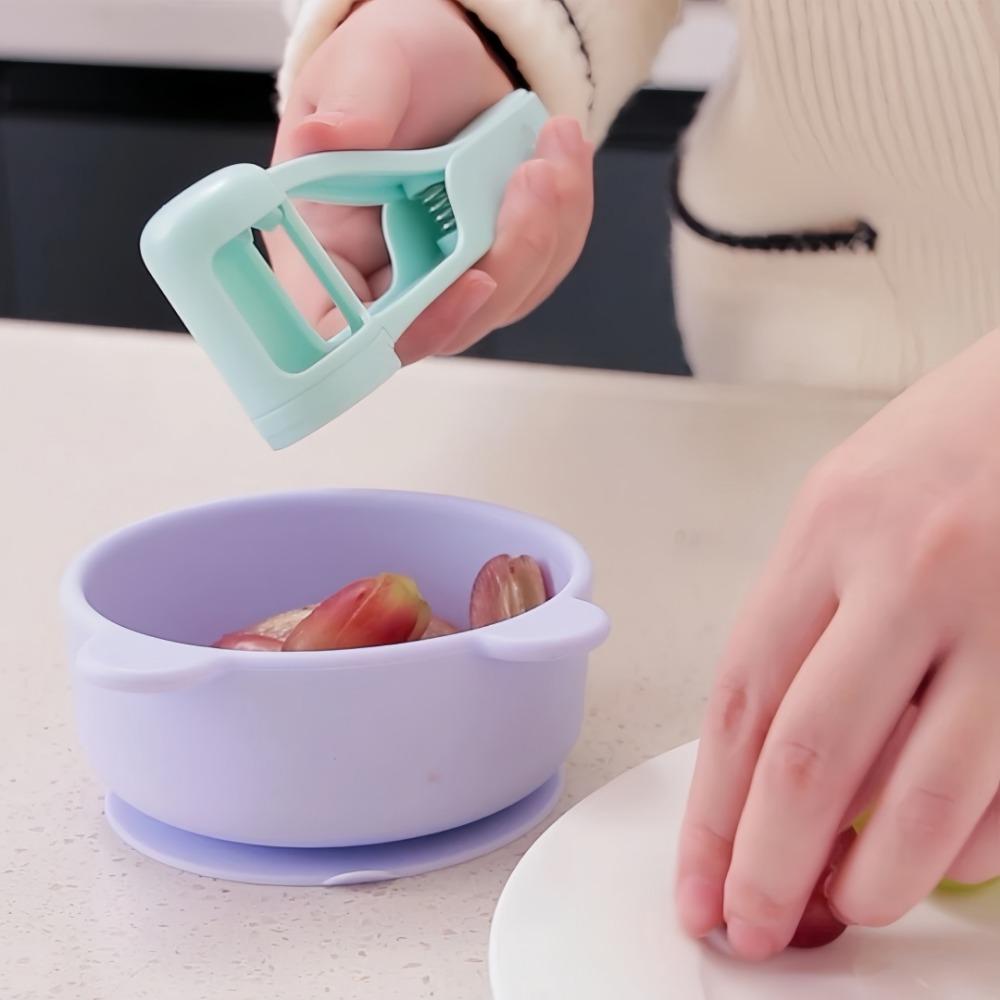 Fruit Slicer Press Type Sharp Stainless Steel Blade Grape Cherry Strawberry Tomato Salad Quarter Cutting for Kitchen Gadget