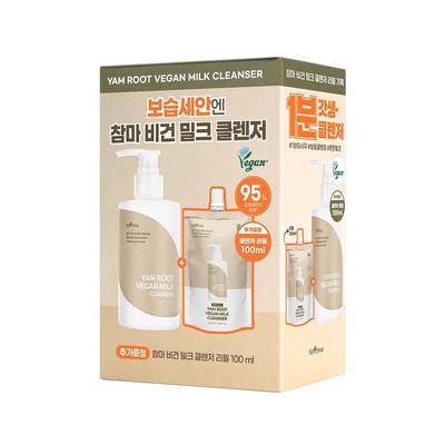 Yam Root Vegan Milk Cleanser Set (220 Ml + Refill 100 Ml)