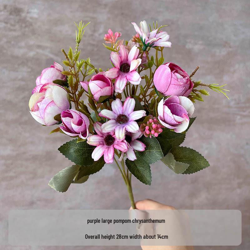 Flori Artificiale Seria Violet: Floral Decorativ Elegant pentru Casă, Nuntă, Cameră Model și Decor Moale.