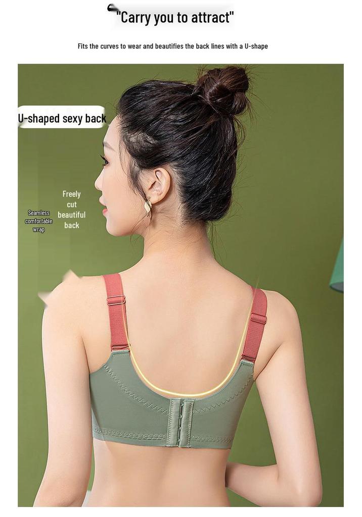 Thailand Vollumschließender kabelloser BH in Übergröße mit Latex-Spitze - Schlankmachender Look, Sammelt Achselfett, Verstellbare Passform