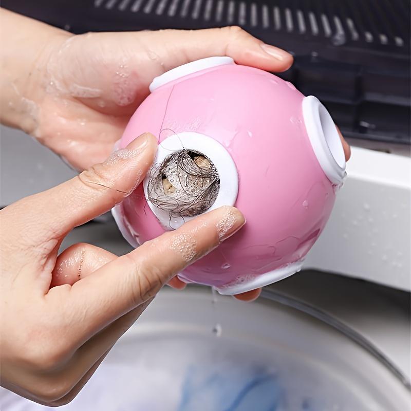1PC washing machine hair filter ball, durable plastic material, suitable for standard washing machines, preventing blockage and easy to clean