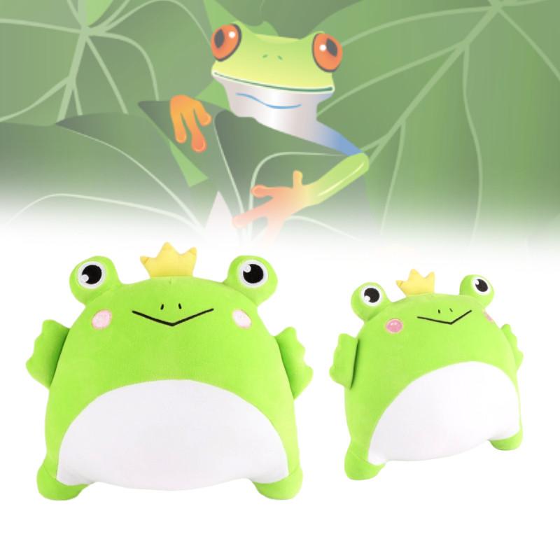 Frog Prince Plush Soft Toy Cartoon Crown Doll Stuffed Animal Home Decor Gift
