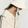 RE RHEE ADJUSTABLE STRAP BUCKET HAT WHITE