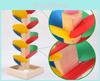 Colorful Wooden Leaf Tower Marble Game For Kids Educational Assembly Toy