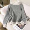Women's Relaxed Fit Wool Blend Pullover Sweater