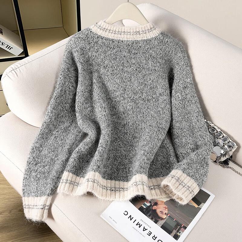 Women's Relaxed Fit Wool Blend Pullover Sweater