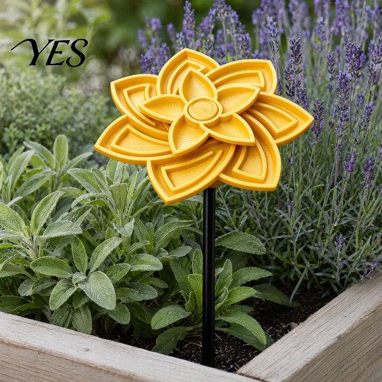 3D Printed Bee Feeder Flower Waterer, Garden Stake, Drinking Fountain Outdoor Decor, Hydration Device Open Anti-Drowning Trough, 2-in-1 Ornament