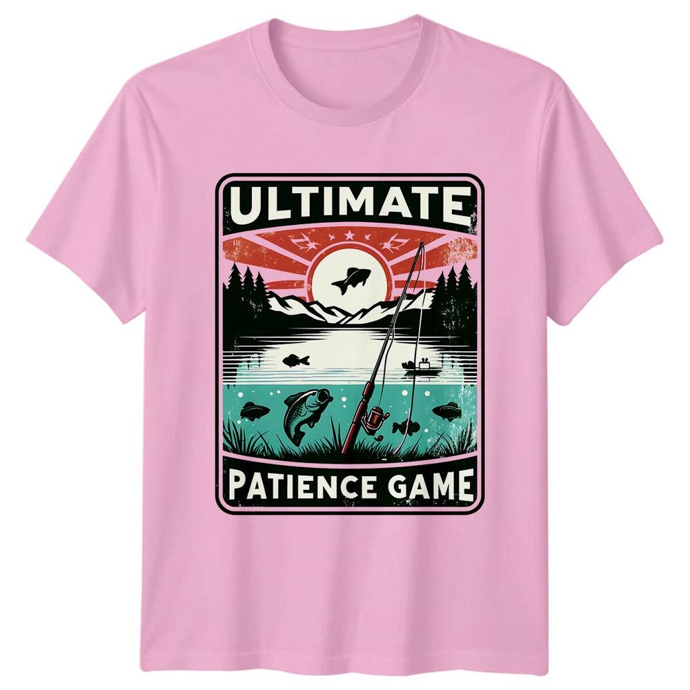 Ultimate Patience Game Fishing Scene TShirt Outdoors Angler Tee