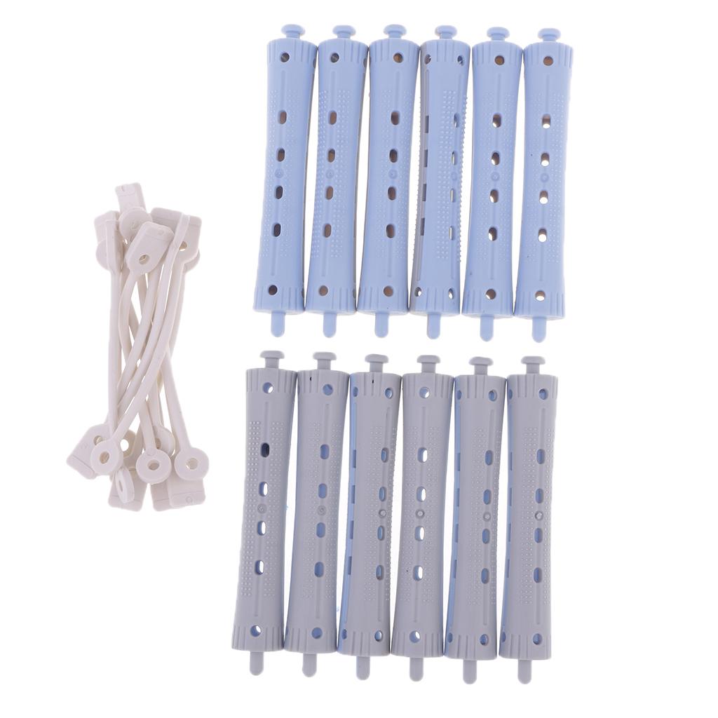 12pcs Hair Curler Clamps Hairdreser Perm Rods Styling DIY 9 X 0.8 Cm
