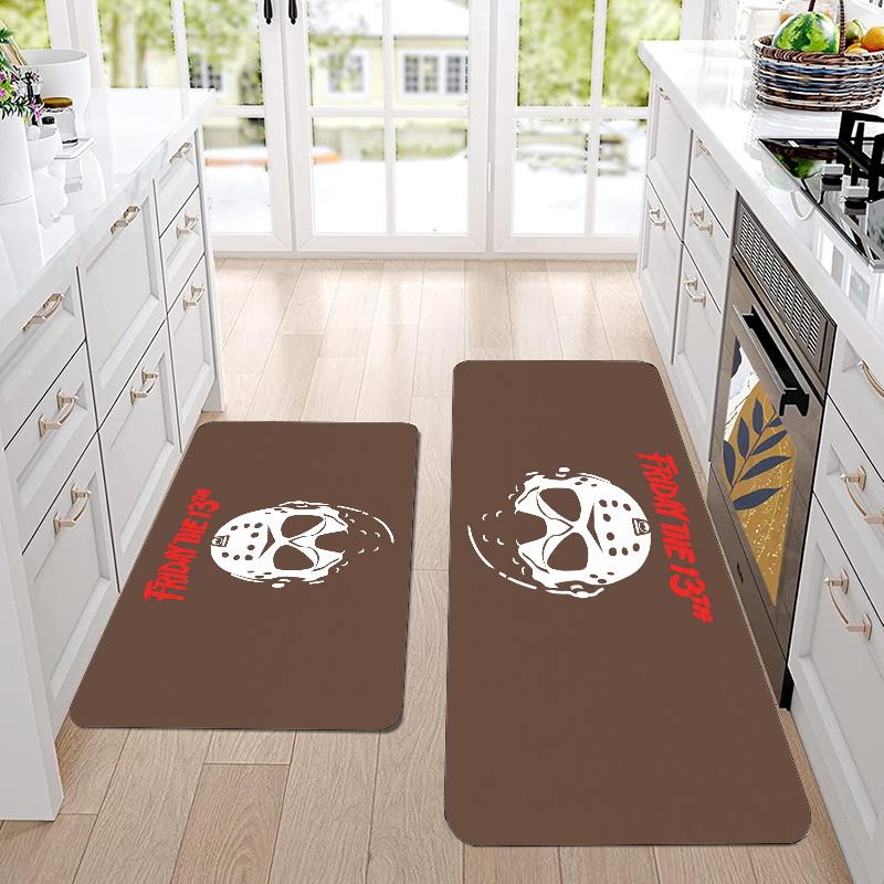 Friday the 13th Jason Voorhees Flannel Area Rug Soft Kitchen Floor Mat Non Slip Carpet Room Decor