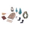 Dollhouse Fairy Door Kit Safe Sturdy Wood Vivid Colors High Simulation Dollhouse Christmas Door for