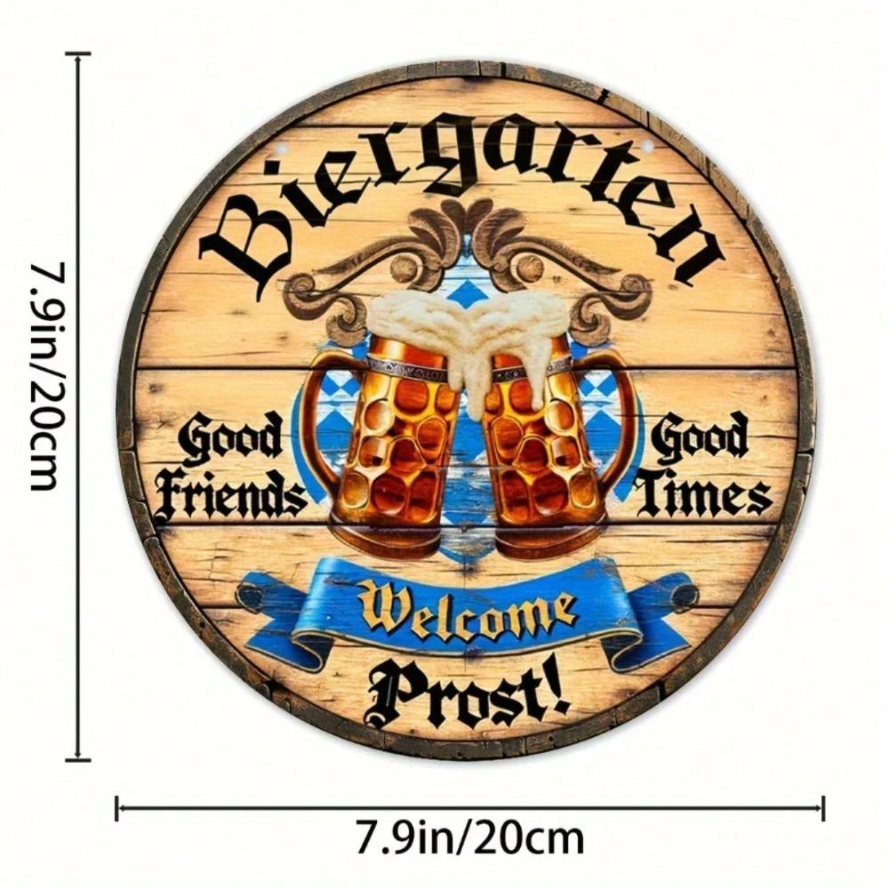 Metall-Wandkunst Oktoberfest Bierkrug-Schild Heimbar-Dekoration