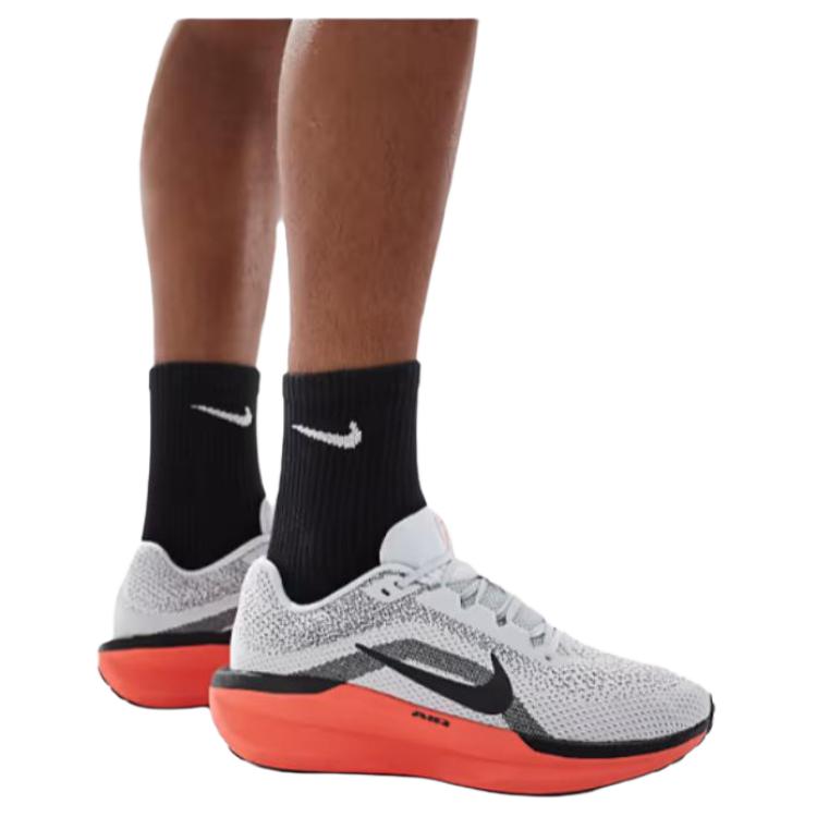 Nike AIR WINFLO 11 Cushioning And Breathable Low Top Running Shoes Men's Gray Red Sneakers FJ9509-008