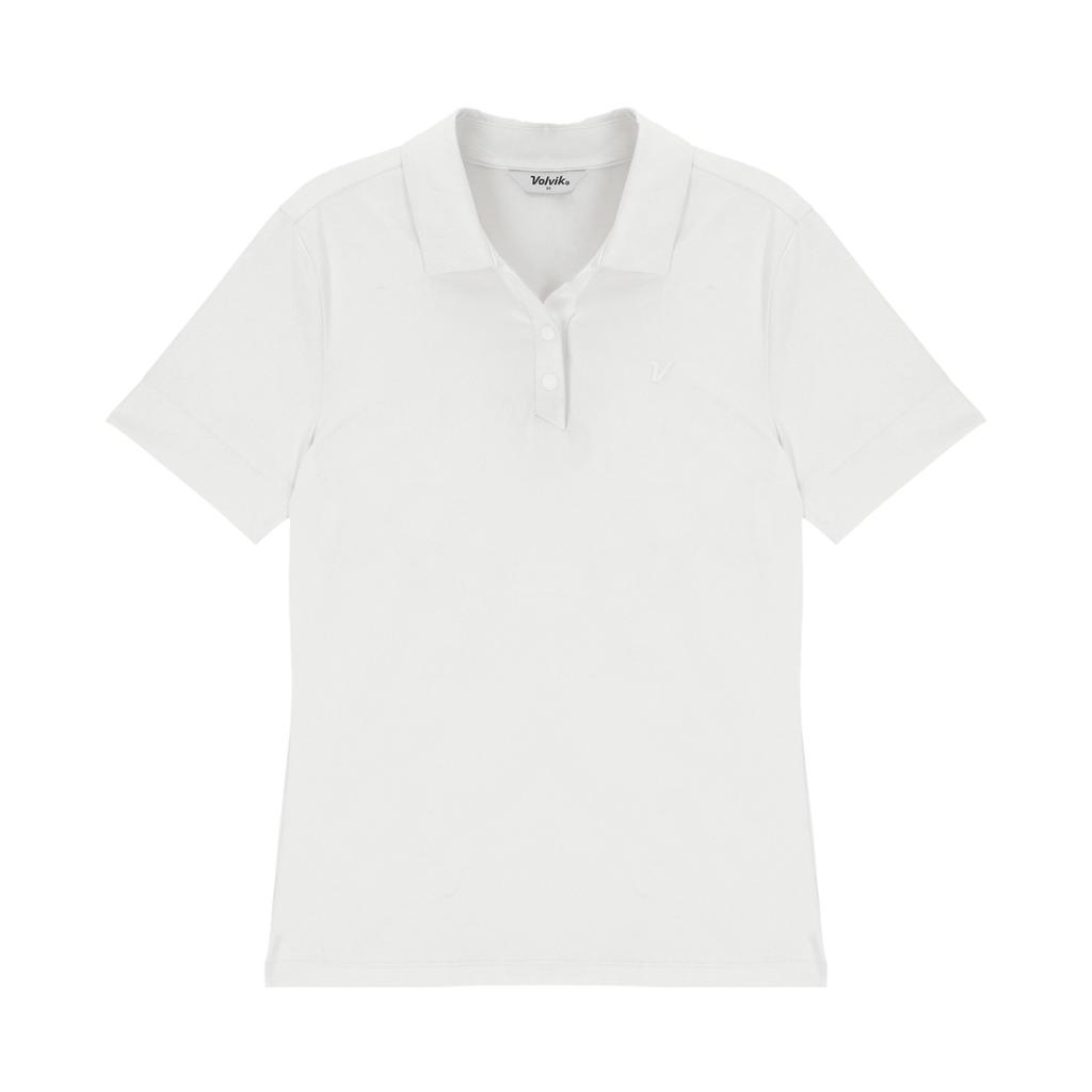 VOLVIK GOLFWEAR Women'S Golf Essentials Sleeve-Point Collared Short Sleeve T-Shirt Vltsp391_Ow