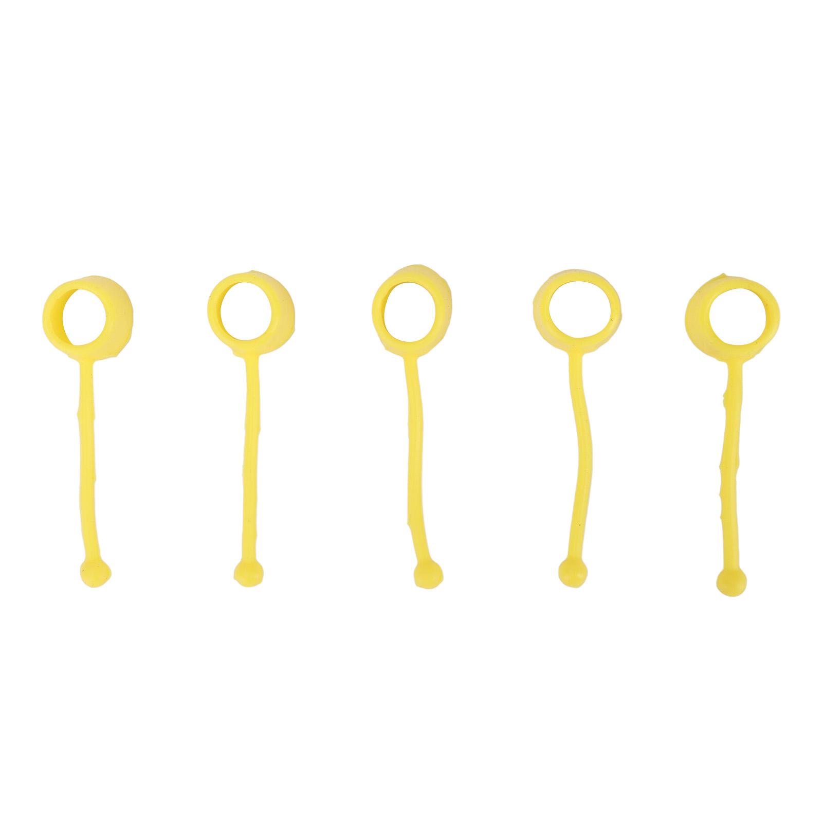 

5Pcs Finger Exerciser Silicone Strap Elastic Strengthener Trainer Flexion Extension Training Accessories 10lb Yellow