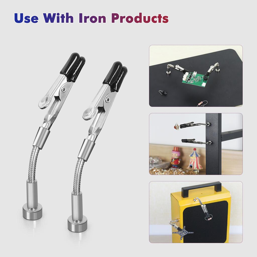 NEWACALOX Magnetic Mini Soldering Flexible Arm PCB Circuit Board Hoder Soldering Tool for Jewelry Making/Electronic Repair