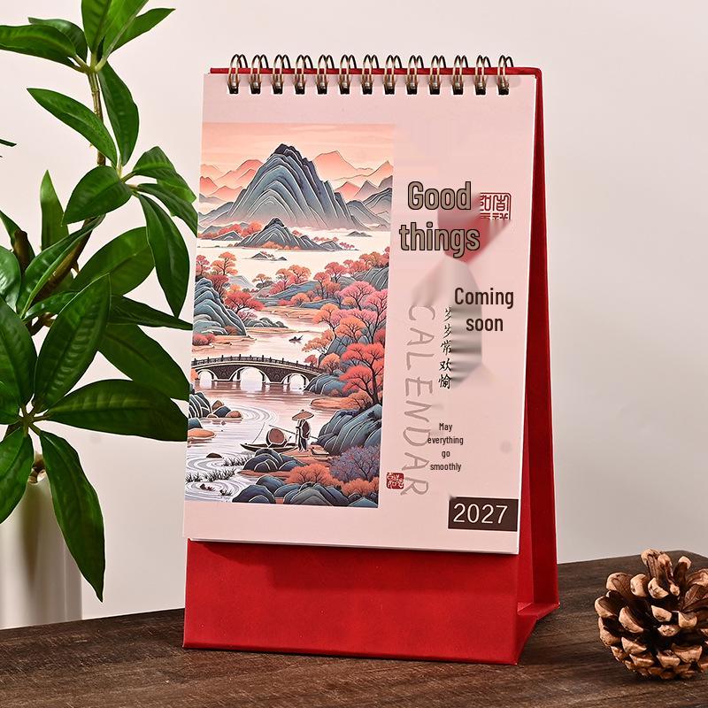 Calendrier Ornement de Bureau Créatif Style Chinois Année du Cheval 2026