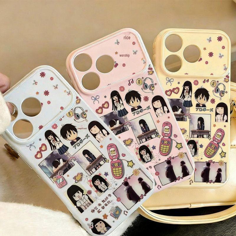 Heart-Shaped Window Phone Case for Apple 17 Pro Max - Fits 14, 15, 16, 17 Simple, Fresh Design