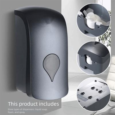 Plastic Material Foaming Hand Soap Dispenser Clear Design No Drill Installation Liquid Foam Soap Dispenser White Black Color