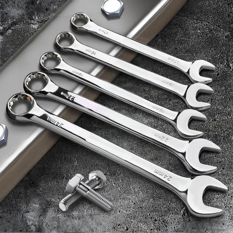 Multifunctional Open Box Wrench Hand Tools Multi-size Combination Wrench for Car Repair Double-ended Open-end and Box-end Wrench