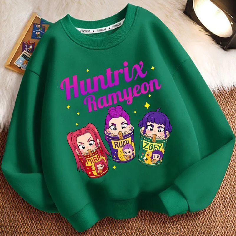 

Children s Loose Witch Hunt Team Hoodie Autumn and Winter Boys and Girls Casual Long-sleeved Jacket 160