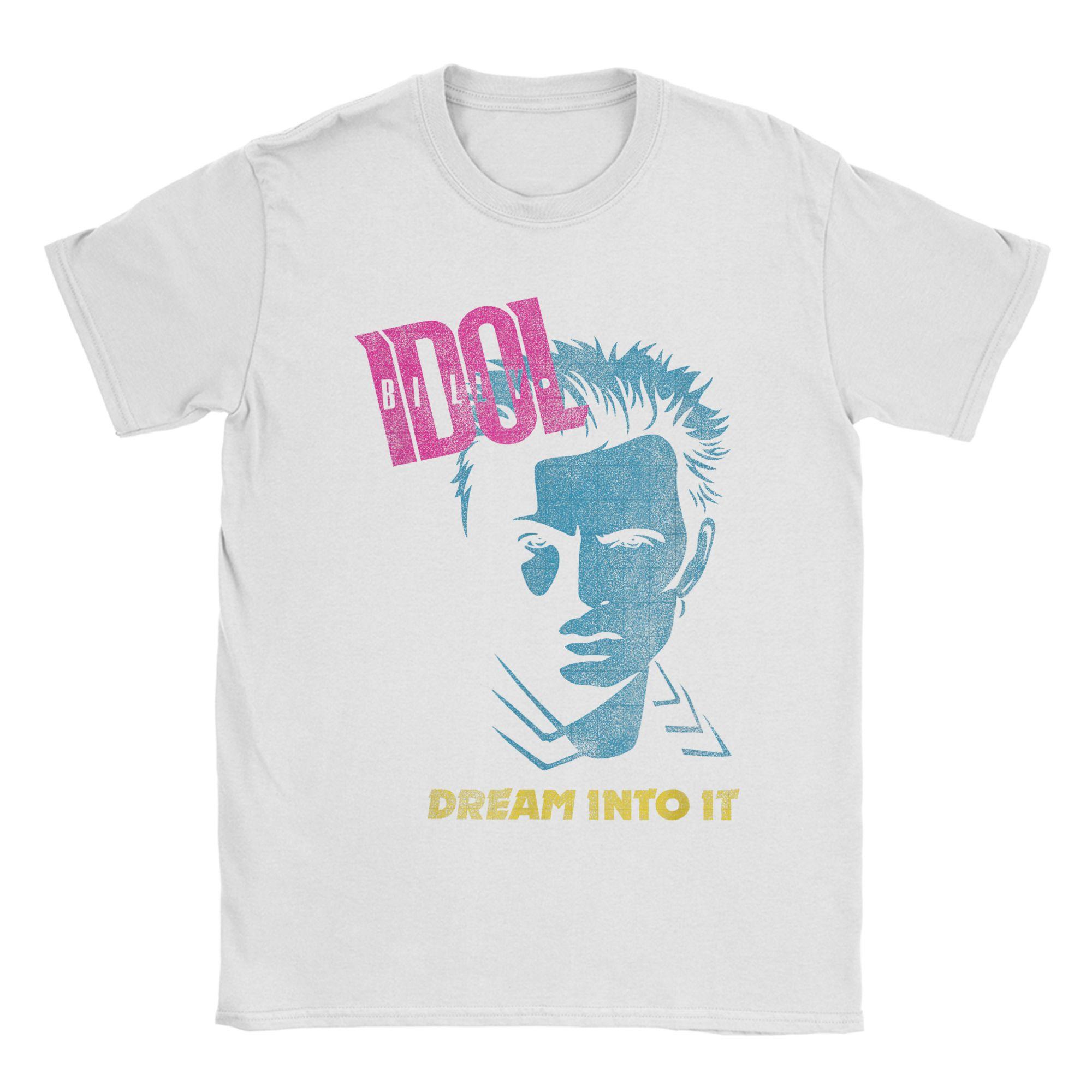 

Billy Idol English Singer Album T Shirts Men 100% Cotton Fashion for Male T-Shirt Round Neck Tees Short Sleeve Clothes Original L