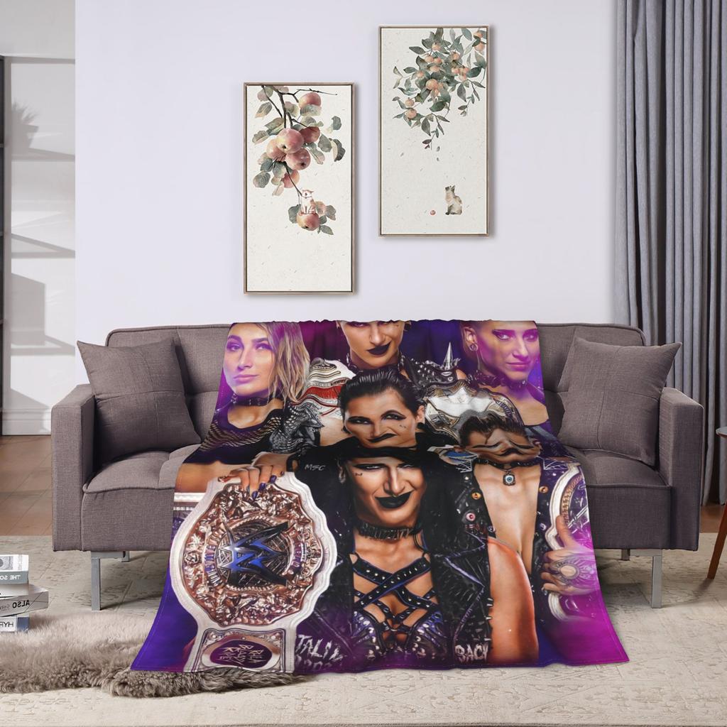 Rhea Ripley Wrestler Decken Warm Weich Neuheit Plüsch Überwurfdecke Für Mädchen Jungen Outdoor Flanell Tagesdecke Bettbezug