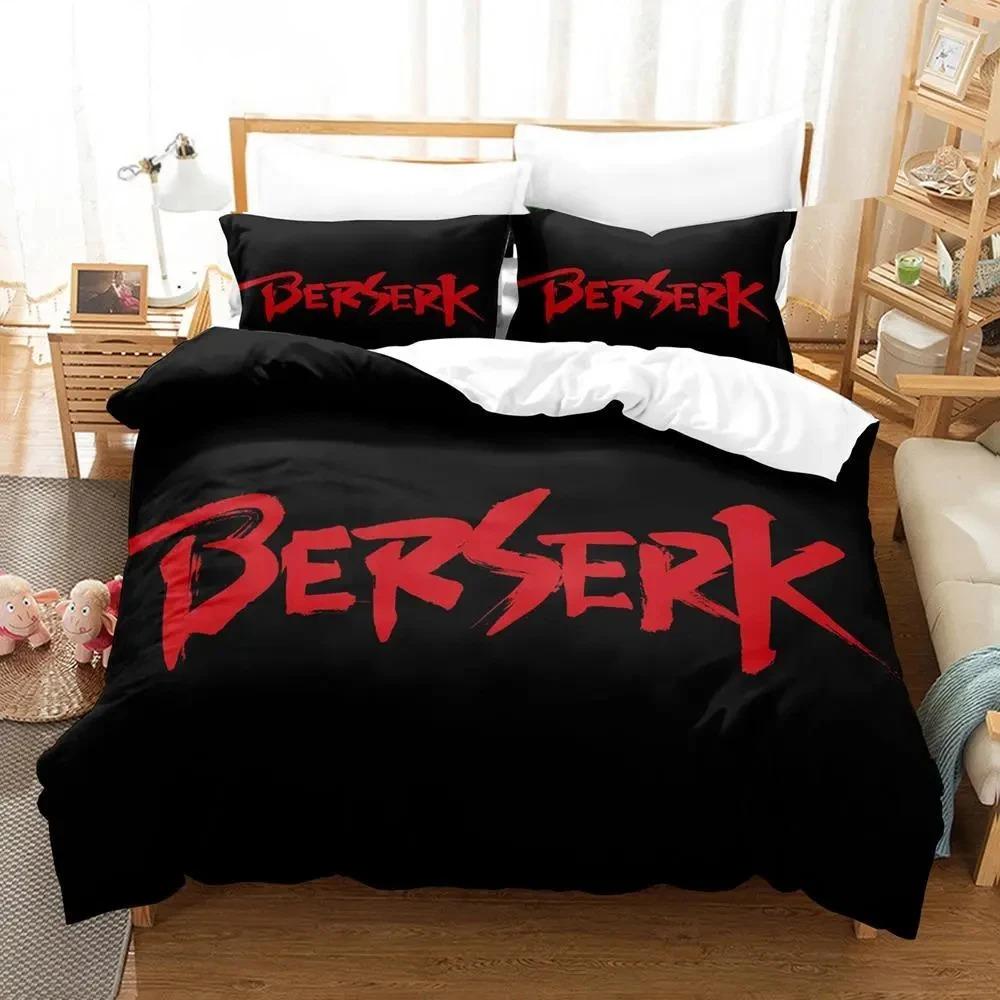 3D-tryck Anime BERSERK Sängkläder Set Dubbel Twin King Påslakan Täcke Örngott Pojkar Flickor Vuxna Sovrum