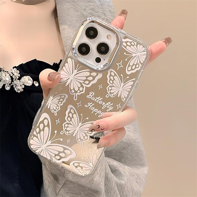Mobile Phone Cases for iPhone 11 13 XR 15 Pro Max 12 14 Pro Max Case iPhone 16 XS Max Mirror Protective Case Mirror Exquisite Cartoon Waterproof