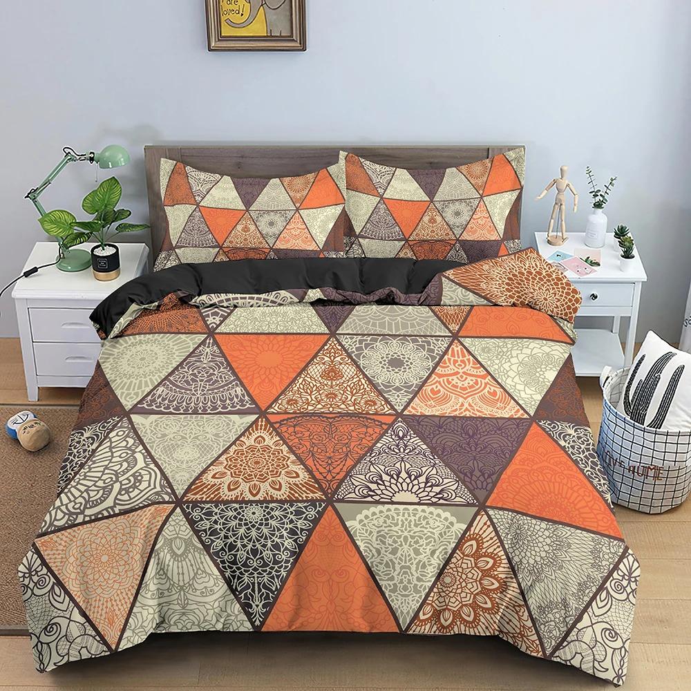 Mandala Duvet Cover Set Bohemian Bedding Set Soft Comforter Cover With 12pcs Pillow Shams Quilt Cover Bedroom King Queen Sizes