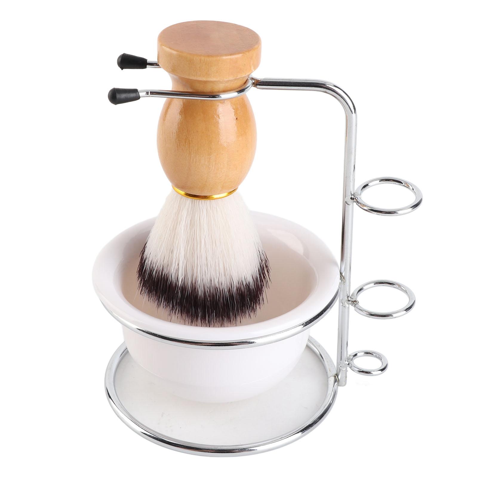 Shoemst Unisex Shaving Brush Holder Shaving Soap Bowl Kit Portable Household Shaving Tools Set For Men