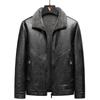 Men Winter Windproof Warm Thick Fleece Leather Jacket Men Fashion Casual Coat Men Brand Outwear Outdoor Classic Leather Clothing