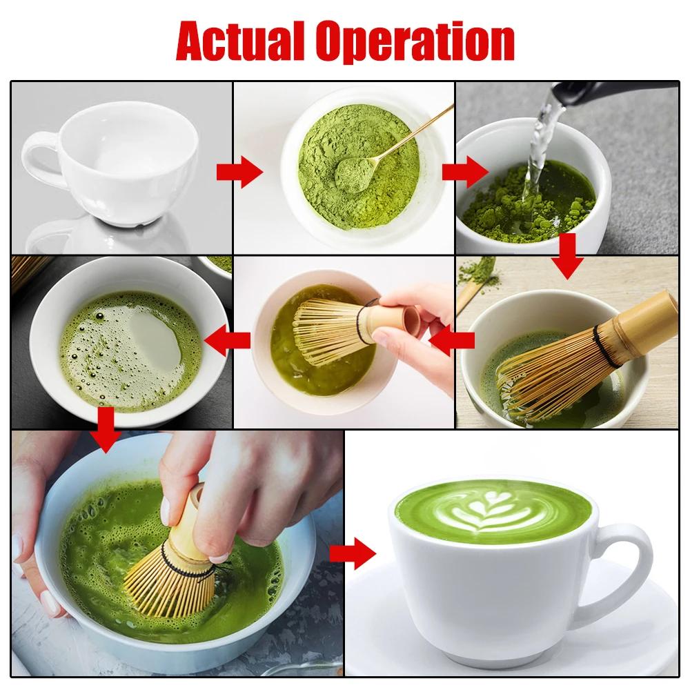 Kitchen Accessories Green Tea Powder Whisk Teaware Japanese Ceremony Bamboo Chasen Tea Tool Tea Brush