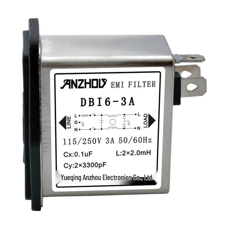 DBI6 Series IEC Socket EMI Filters: 3A, 6A, 10A