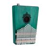 17 Key Kalimba Portable Thumb Piano Mahogany Wooden Body with Build   in Pickup(Green)